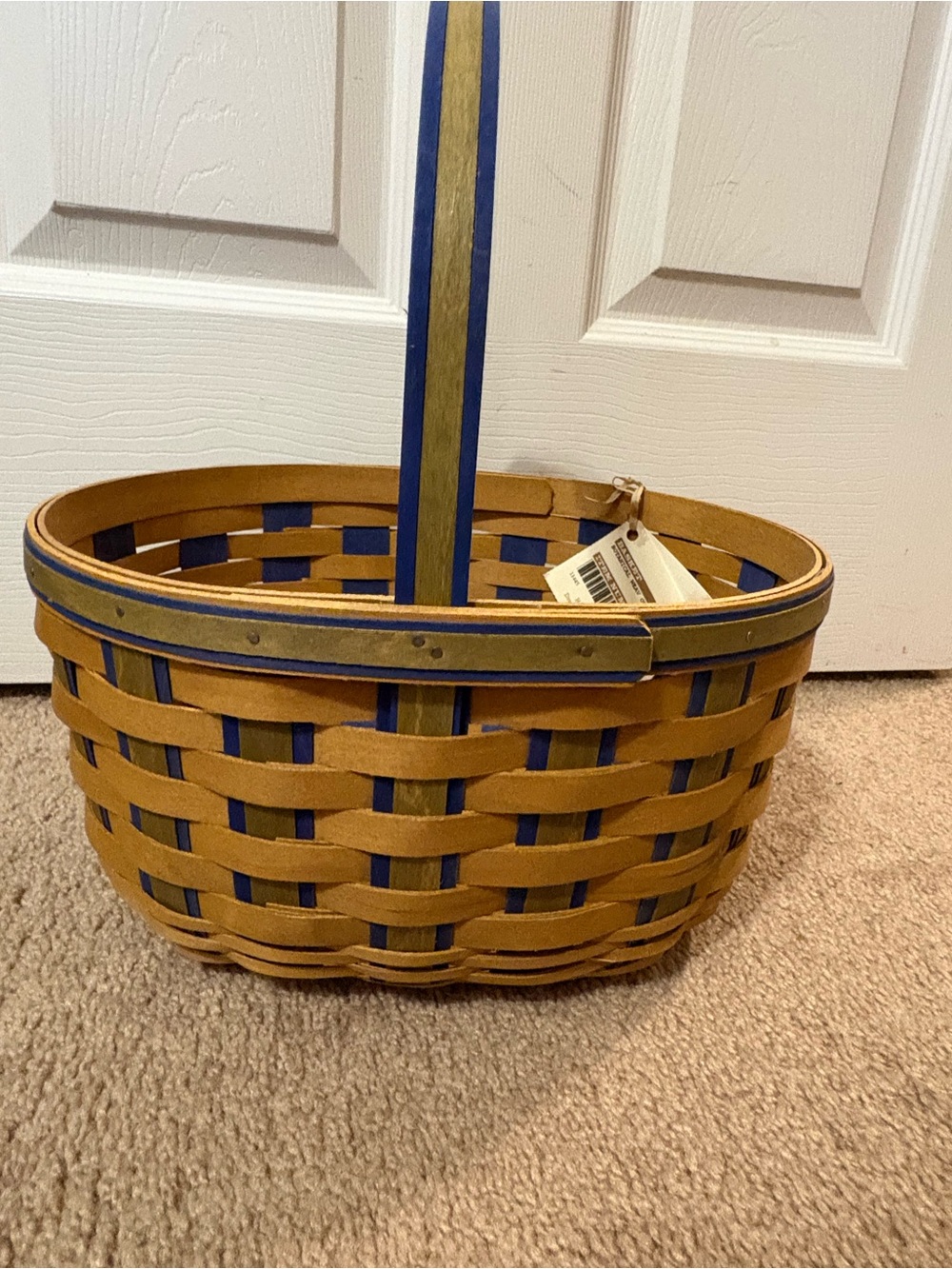 Longaberger Handwoven Botanical Oval Basket with Handle